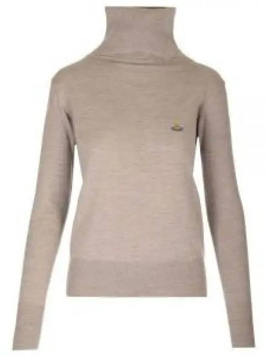 Bea ORB Logo Embroidered Turtleneck Grey - VIVIENNE WESTWOOD - BALAAN 2