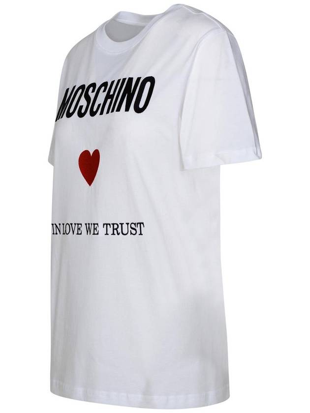 Short Sleeve T-Shirt J070305412001 White - MOSCHINO - BALAAN 3