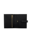 Bean Compact Half Wallet Black Gold H039790CC89 - HERMES - BALAAN 3