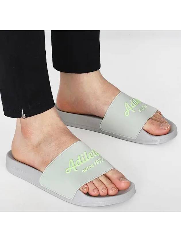 Adilette Shower Slippers Crystal Jade Grey - ADIDAS - BALAAN 2