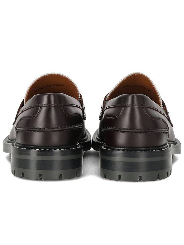 Men's Vintage Check Panel Leather Loafers Conquer Melange - BURBERRY - BALAAN 6