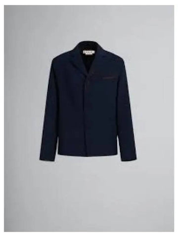 3 button single boxy jacket blue black GUMU0067S2TW83900B99 - MARNI - BALAAN 1