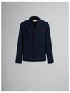 3-Button Single Boxy Jacket Blue Black - MARNI - BALAAN 1