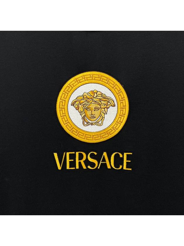 Embroidered Medusa Short Sleeve T-Shirt Black - VERSACE - BALAAN 4