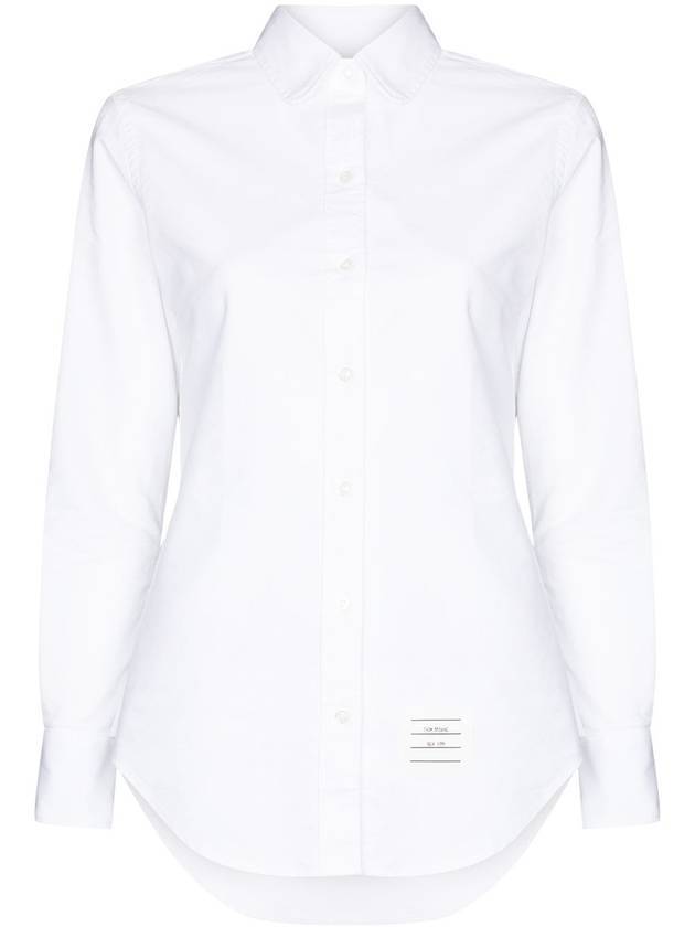 Women's Three Stripe Tab Oxford Shirt White - THOM BROWNE - BALAAN 1