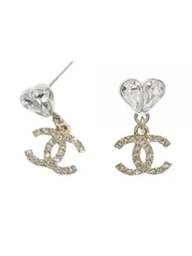 CC Logo Crystal Pendant Earrings Gold - CHANEL - BALAAN 2