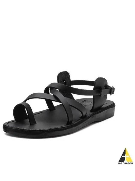 SANDALS NO 6 THE GOOD SHEPHERD BUCKLED BLACK Unisex - JERUSALEM - BALAAN 1