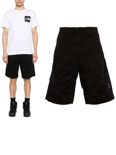 Stretch Sateen Utility Shorts Black - CP COMPANY - BALAAN 2