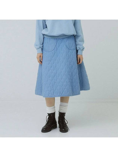 DENIM QUITING SKIRT BL quilting blue - TIBAEG - BALAAN 1