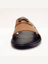 Arles H Logo Mule Slippers Brown - HERMES - BALAAN 6