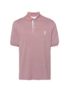 Logo Cotton Polo Shirt Pink - BRUNELLO CUCINELLI - BALAAN 2