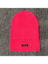 Mini Embroidered Logo Beanie Pink - MSGM - BALAAN 4