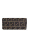 Fabric Chain Long Wallet Brown - FENDI - BALAAN 4