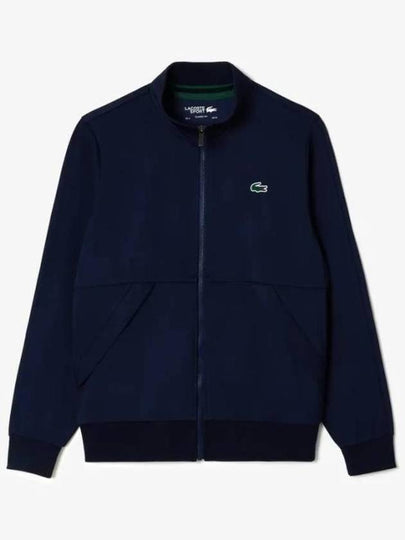 Sports Classic Fit Stretch Sweat Zip-Up Jacket Blue - LACOSTE - BALAAN 2