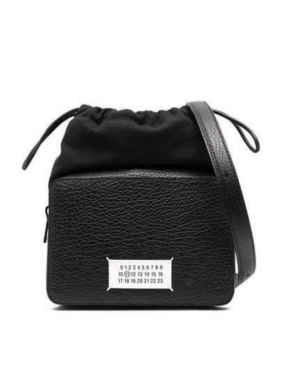 Logo Patch Leather Bucket Cross Bag Black - MAISON MARGIELA - BALAAN 2