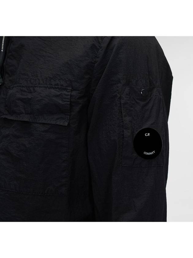 Chrome R Lens Wappen Overshirt Zip-Up Jacket Black - CP COMPANY - BALAAN 7