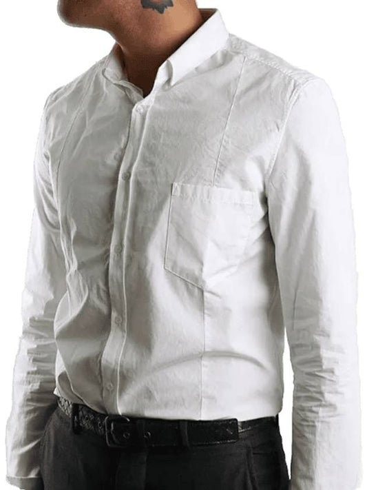 Cotton Long Sleeve Shirt White - GOLDEN GOOSE - BALAAN 1