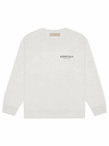 Essential Logo Patch Crew Neck Sweatshirt Light Oatmeal Men's Sweatshirt 192BT212122F 466 - FEAR OF GOD - BALAAN 1