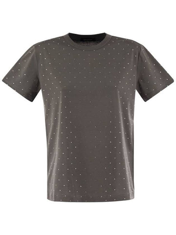 Jersey T-shirt with all over embroidery - FABIANA FILIPPI - BALAAN 1