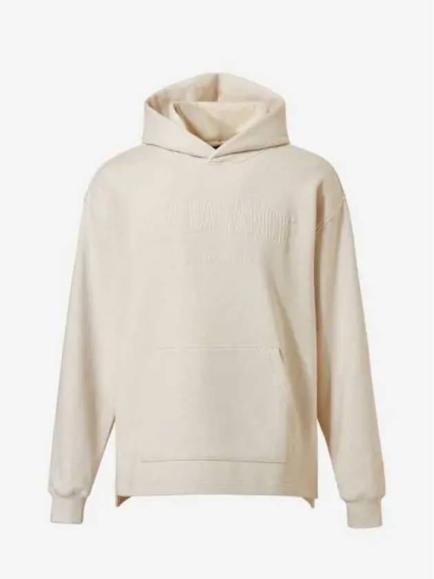 Women s Embossed Lettering Brushed Hoodie Overfit 39 Ivory - NEW BALANCE - BALAAN 1