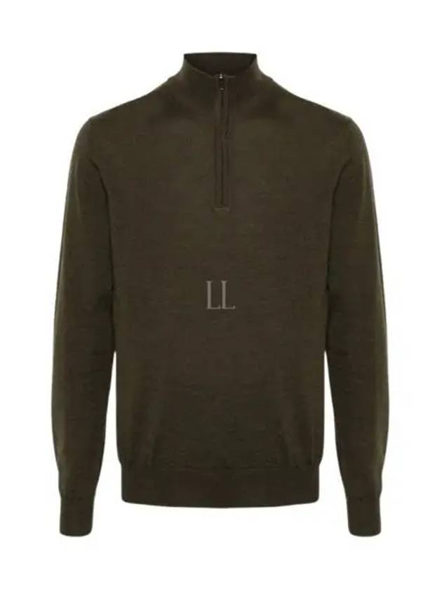 Men's Kiyan Quarter Zipper Knit Top Forest Green - J.LINDEBERG - BALAAN 2