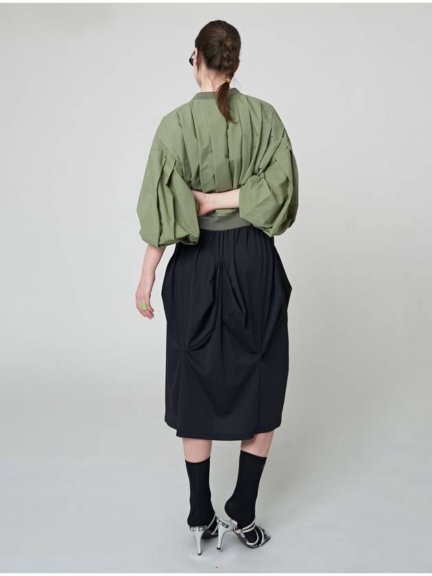 Volume Pleated Jacket Khaki - ATHPLATFORM - BALAAN 7