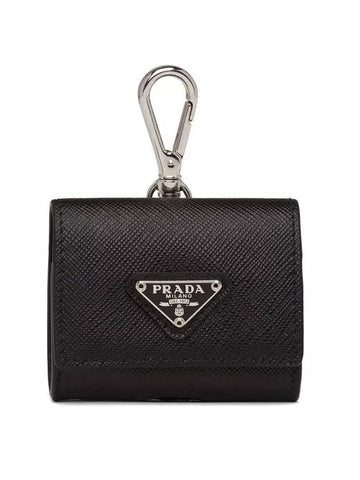 Saffiano Earphone Pro Case Black - PRADA - BALAAN.