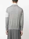 Men's Sustainable Classic Diagonal Wool Cardigan Pale Grey - THOM BROWNE - BALAAN 5