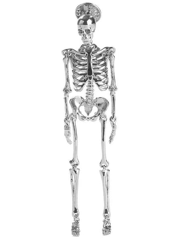 Dangling Skeleton Brooch Silver - RAF SIMONS - BALAAN.