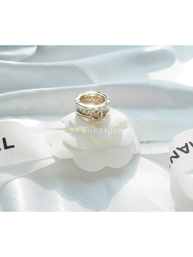 CC Logo Gold Crystal Ring Ring ABB949 - CHANEL - BALAAN 8