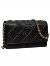 Fleming Soft Chain Long Wallet Bag Black - TORY BURCH - BALAAN 2