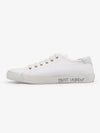 Malibu Logo Canvas Low Top Sneakers White - SAINT LAURENT - BALAAN 2