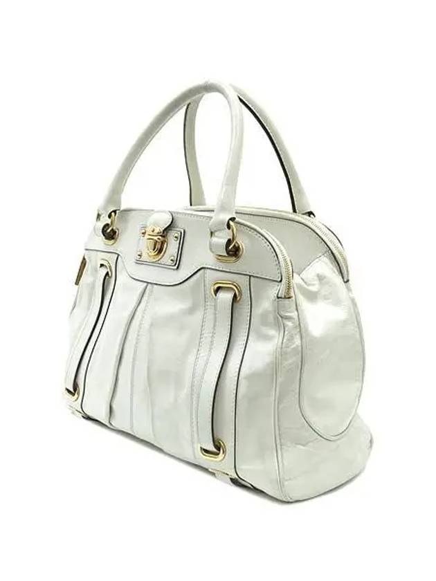 White leather double zip tote bag - MARC JACOBS - BALAAN 3