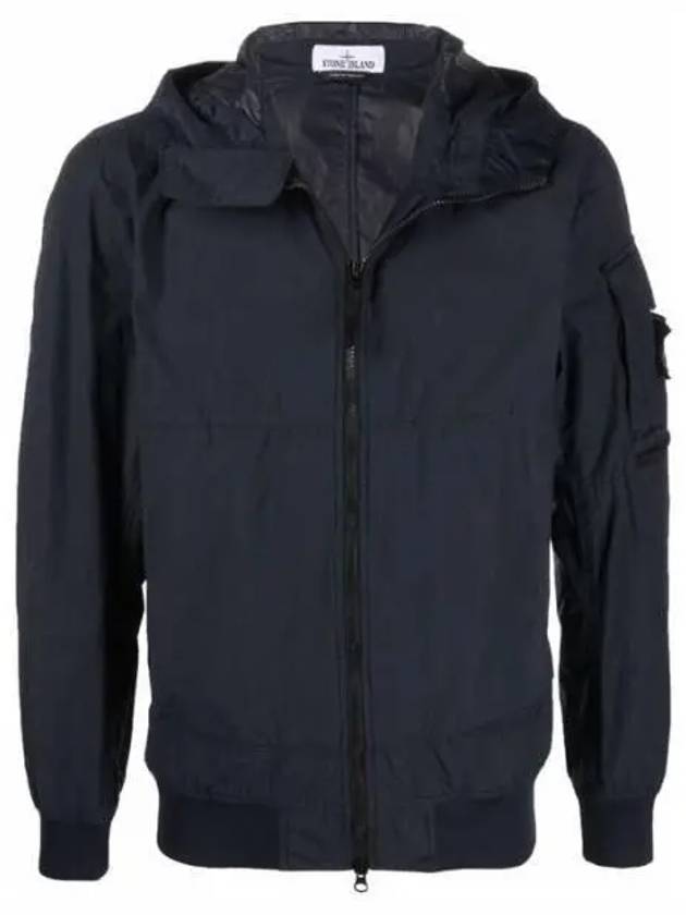 Men's Wappen Patch Naslan Watro Hooded Jacket Navy - STONE ISLAND - BALAAN 2