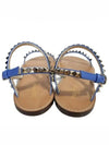 Rockstud Leather Sandals Blue - VALENTINO - BALAAN 7