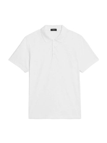 Bronn Cotton Short Sleeve Polo Shirt White - THEORY - BALAAN.