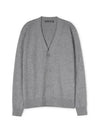 Keve Face Wool V-neck Cardigan Grey Melange - ACNE STUDIOS - BALAAN 2