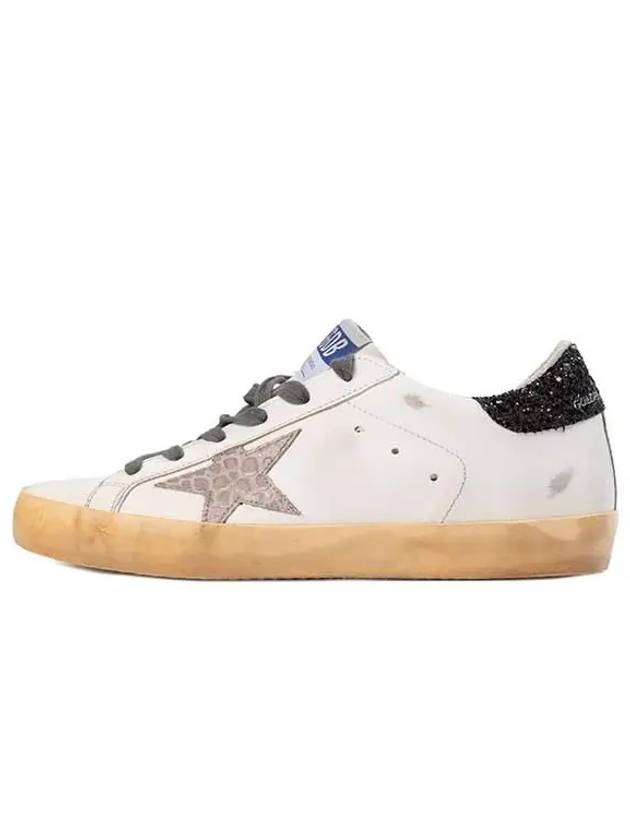 Black Glitter Tab Sneakers Women GWF00101 F003194 - GOLDEN GOOSE - BALAAN 2