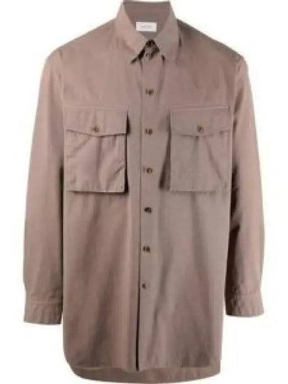 Chest Pocket Military Touch Long Sleeve Shirt Brown - LEMAIRE - BALAAN 2