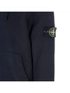 Wappen Patch Cotton Fleece Hoodie Navy - STONE ISLAND - BALAAN 5