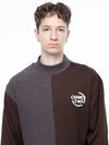 Men s M243MT04BR Circular Reverse Wool Half Neck Sweatshirt Brown - CHANCE'S NOI - BALAAN 5