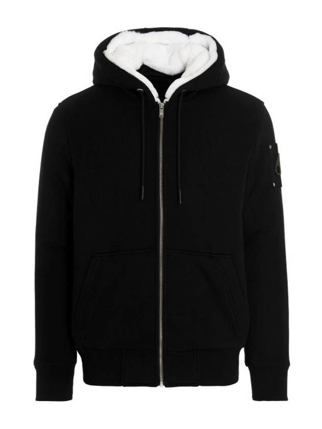 Classic Bunny Zip Up Hoodie White Lining Black - MOOSE KNUCKLES - BALAAN 2