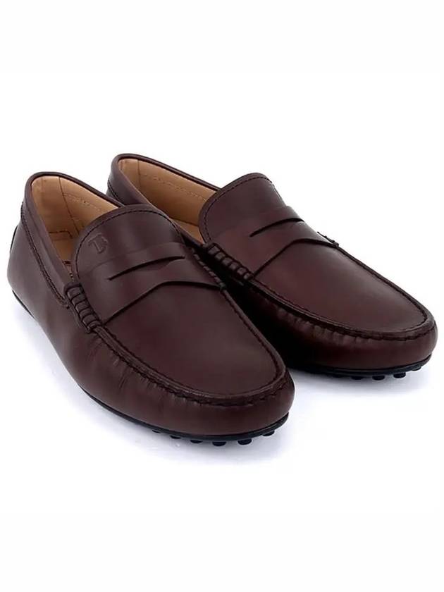 City Gomino Leather Driving Shoes Brown - TOD'S - BALAAN.