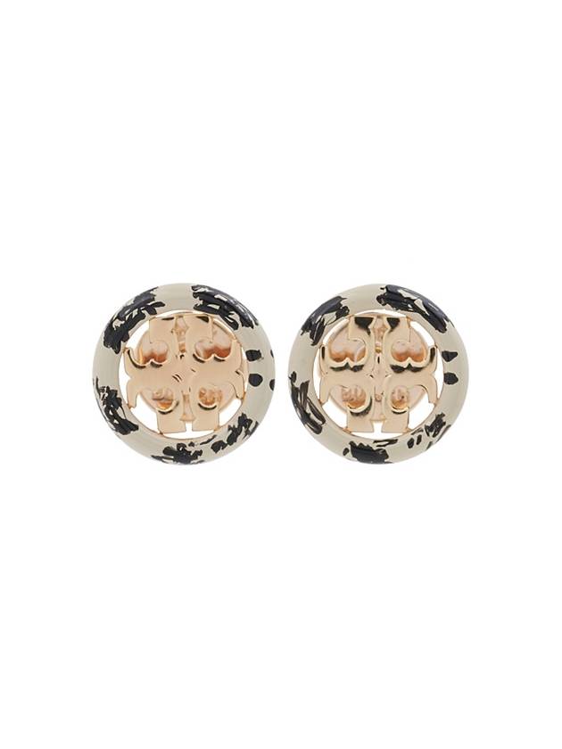 Miller Painted Stud Earrings Ivory - TORY BURCH - BALAAN 10