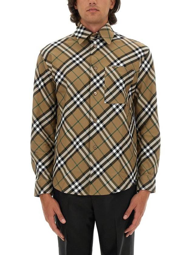 Burberry Shirt With Check Pattern - BURBERRY - BALAAN 1