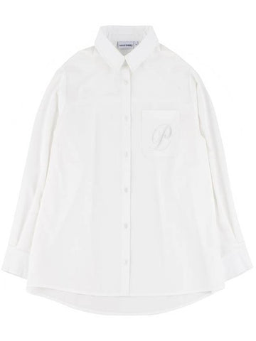 Signature Ambroid Shirt White - PEOPLE OF THE WORLD - BALAAN 1