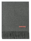 Logo Wool Fringe Scarf Grey - ACNE STUDIOS - BALAAN 2