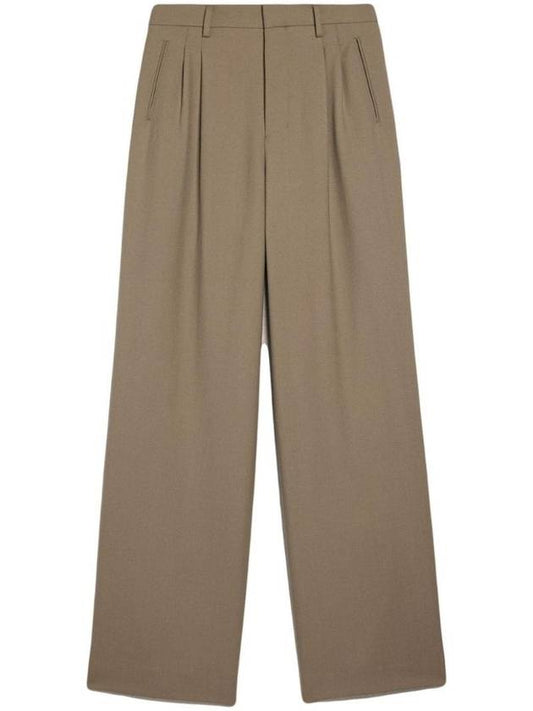 Wool Wide Pants Brown - AMI - BALAAN 1