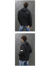 Garment Dyed Micro Yarn Hooded Jacket Black - STONE ISLAND - BALAAN 7