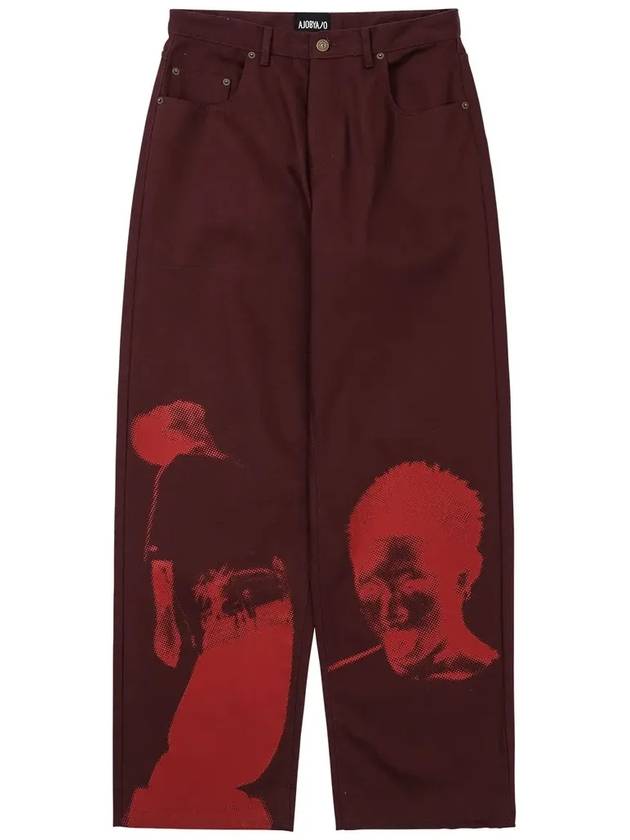 Taigan wide pants burgundy - AJOBYAJO - BALAAN 2